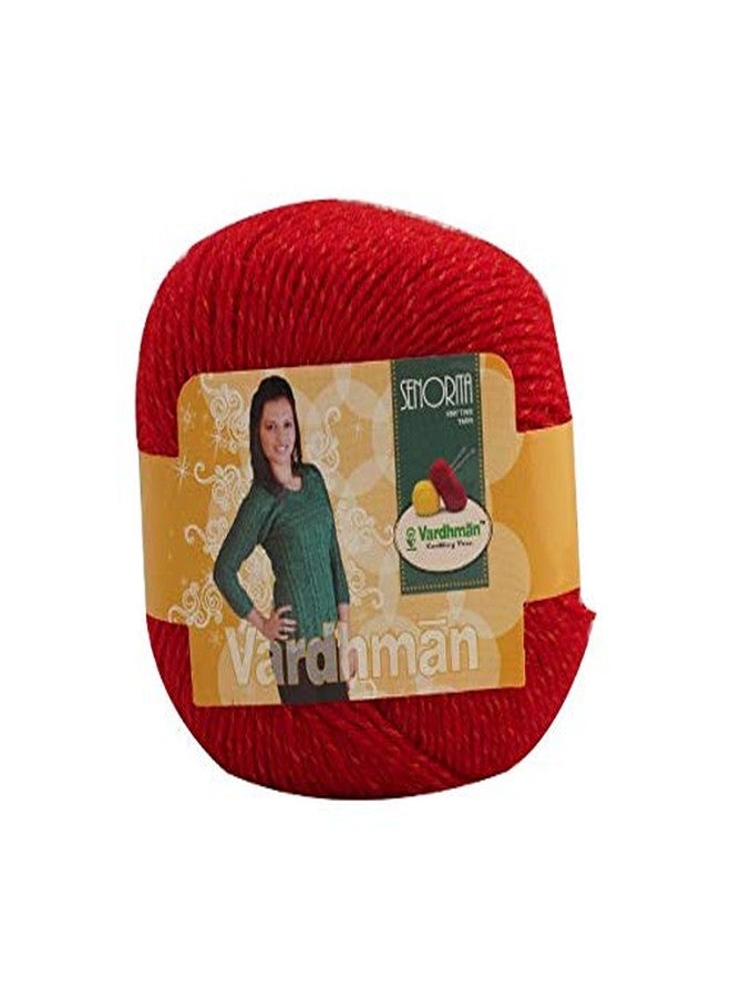 Vardhman Threads Vardhman Knitting Yarn Senorita,(4 Balls) (4 Balls, Starling Red) - Image 2